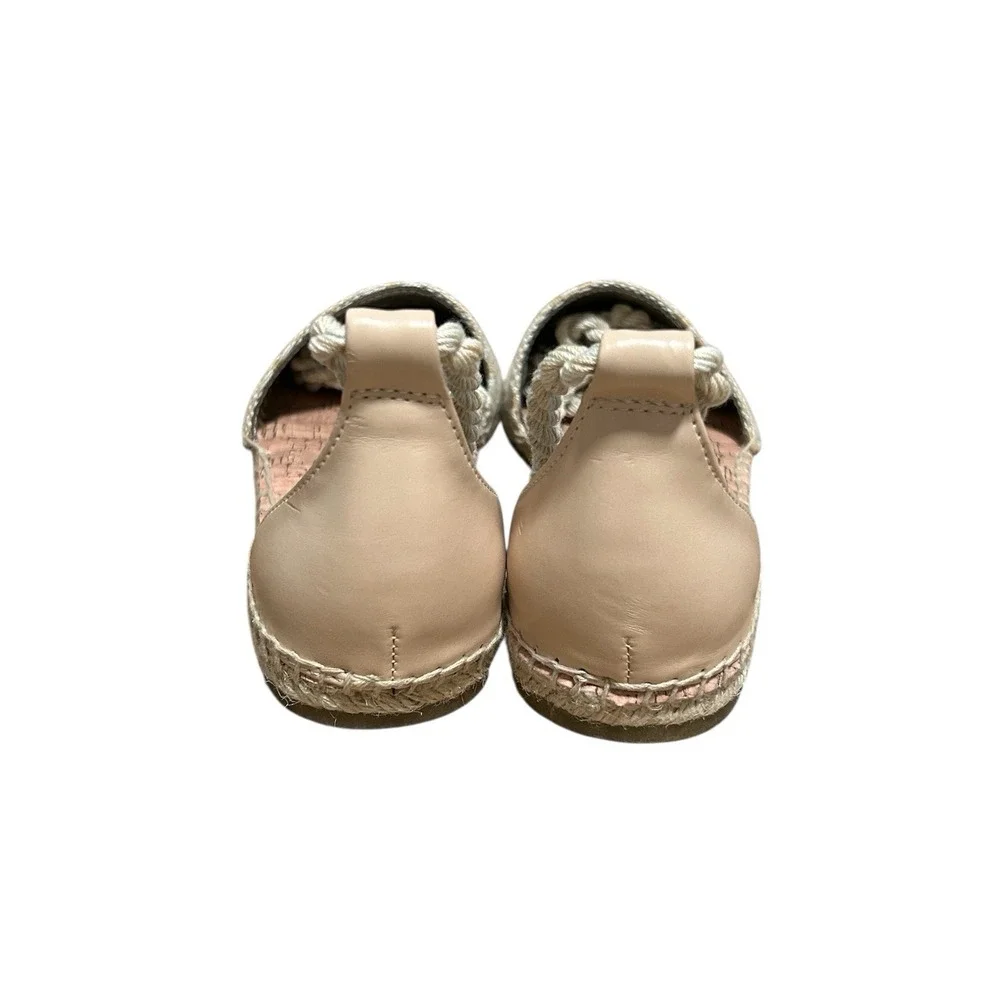 Circus by Sam Edelman Canvas Espadrille Ankle Tie Flats Beige Sz 7.5 New